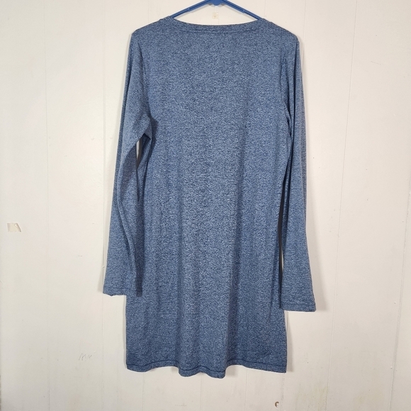 Athleta Uptempo Long Sleeve Athletic Dress Light Blue Size Medium - Picture 3 of 16